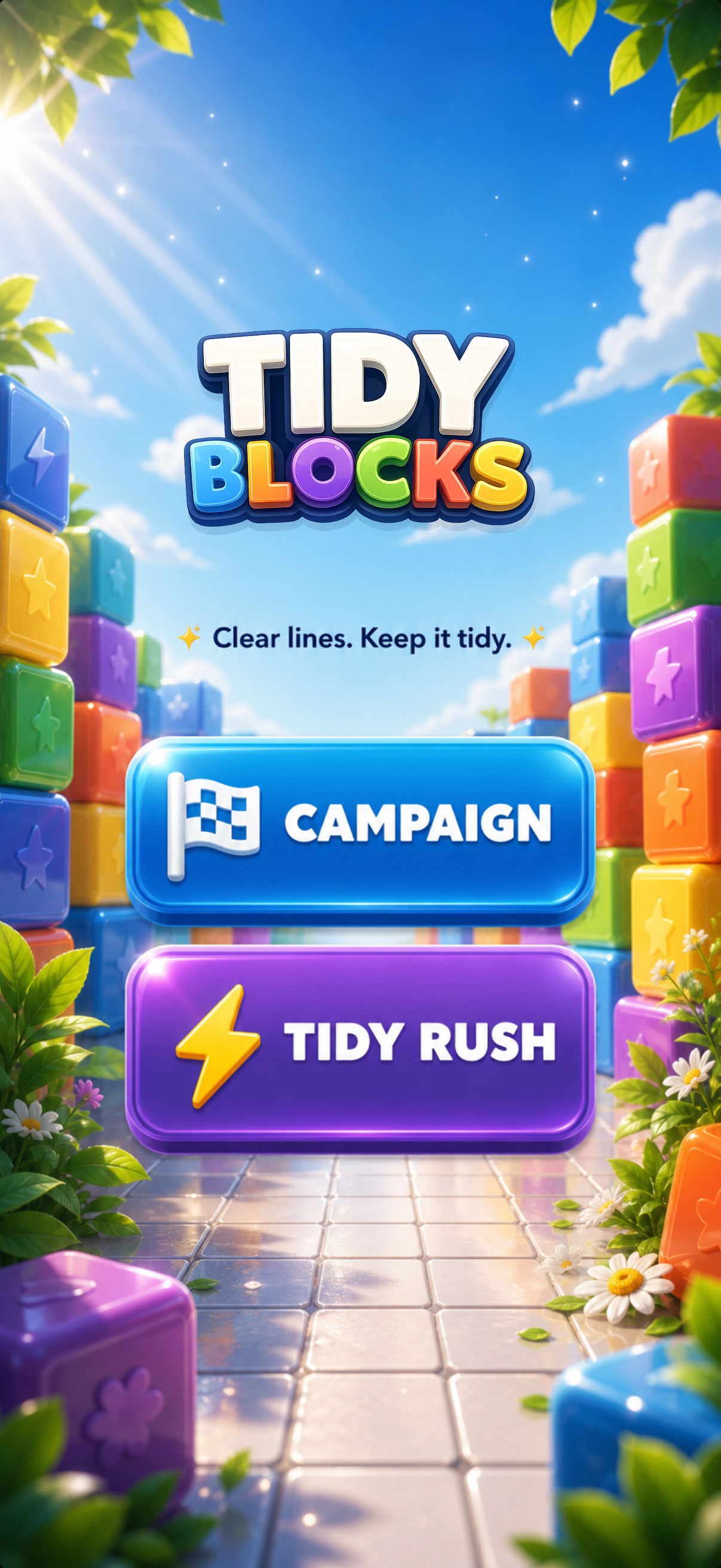 Tidy Blocks campaign screen